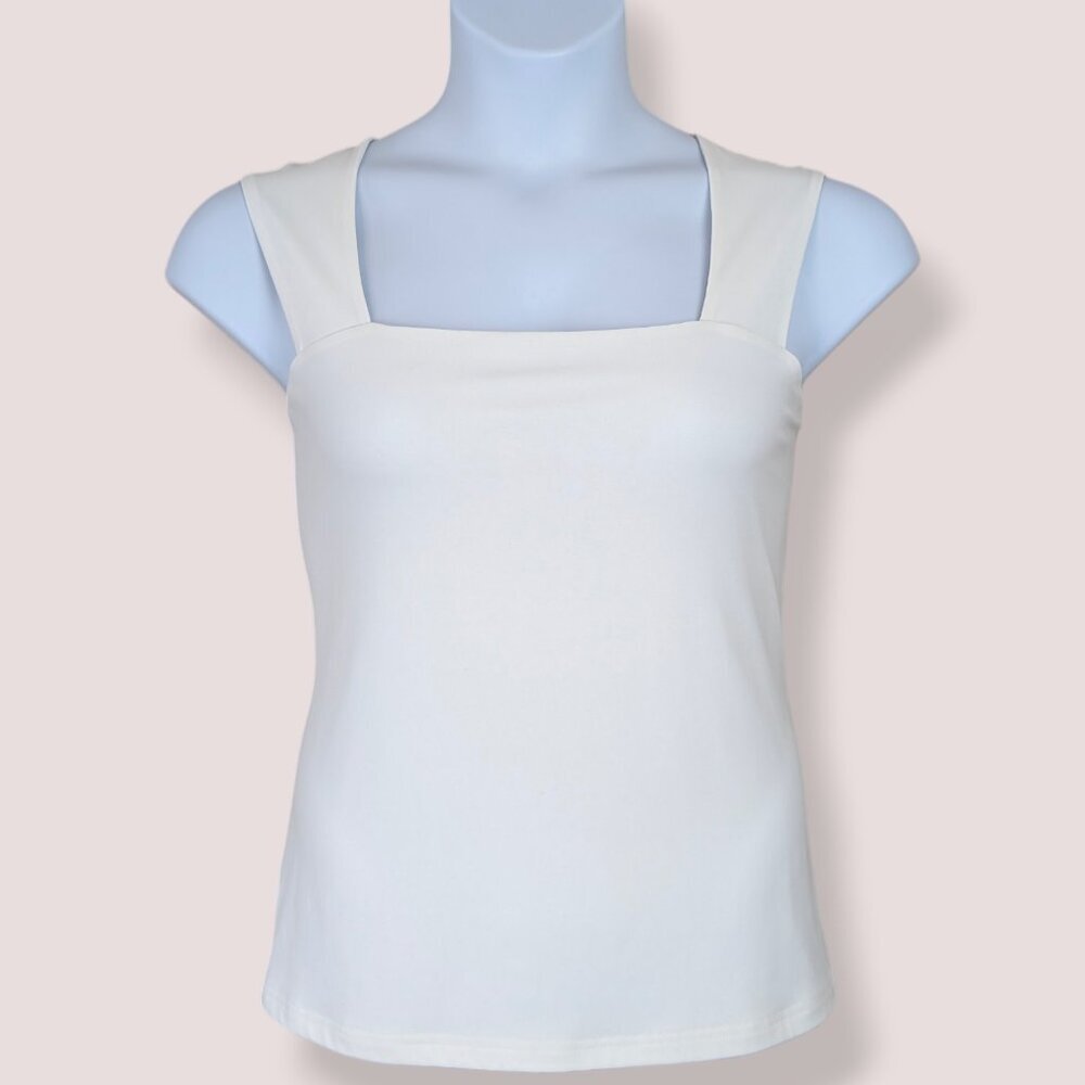 🍁Joseph Ribkoff White Square Neck Camisole Top